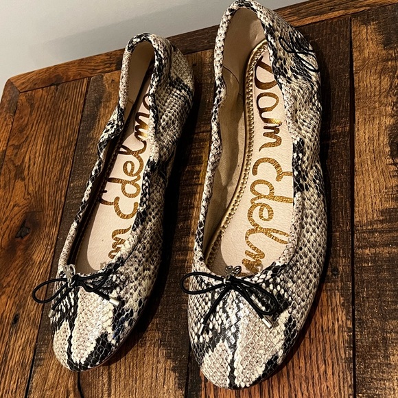 New w/ box! Sam Edelman Felicia Snakeskin ballet flats Size 7 - Picture 4 of 6
